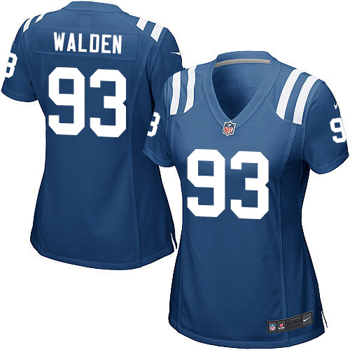 Women's Game Erik Walden Nike Jersey Royal Blue Home - #93 NFL Indianapolis Colts